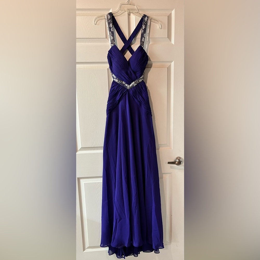 Vintage Deep violet floor length dress